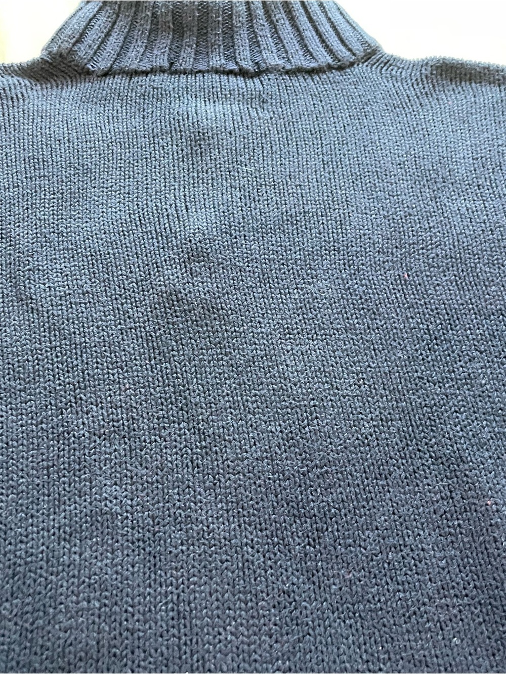 Ralph Lauren Navy Quarter-Zip Sweater with Red Pony Vintage - Picture 5 of 5